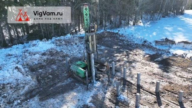 Забивание жб свай