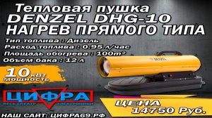 🔥🌡 Продаётся тепловая пушка Denzel DHG-10! 🌡🔥