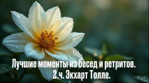 Лучшие моменты из бесед и ретритов. 2ч. Экхарт Толле