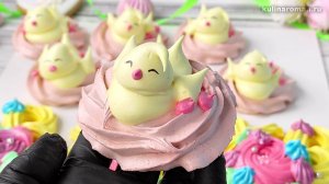 Пасхальное безе!  Декор для пасхальных куличей! Безе на французской меренге.