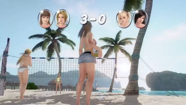 DEAD OR ALIVE Xtreme 3 Fortune - Hitomi/Helena vs Marie/Kokoro Volleyball смотреть онлайн