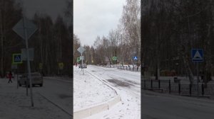 У нас наступила зима) Дорога домой.