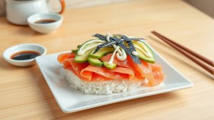 Лосось + Авокадо + Рис = идеальный Салат для любителей японской кухни