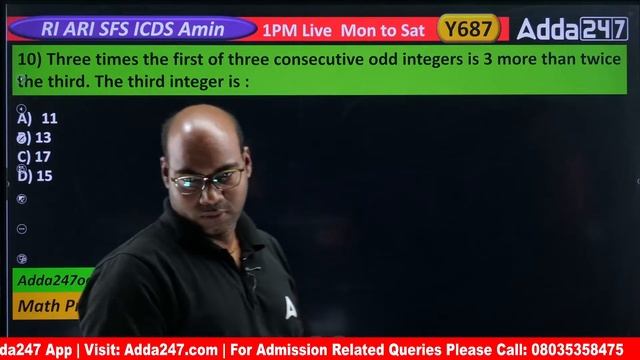 RI ARI AMIN, ICDS Supervisor, Statistical Field Surveyor 2024 | Maths Important Questions #21