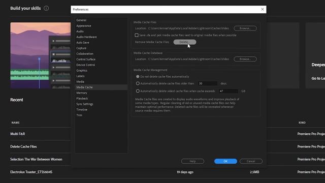 วิธีง่ายๆ ในการลบไฟล์ขยะ (Delete Cache File) ของ Premiere Pro смотреть онлайн