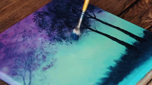 🌳Fantastic Forest Scenery | Relaxing Acrylic Painting #312 смотреть онлайн