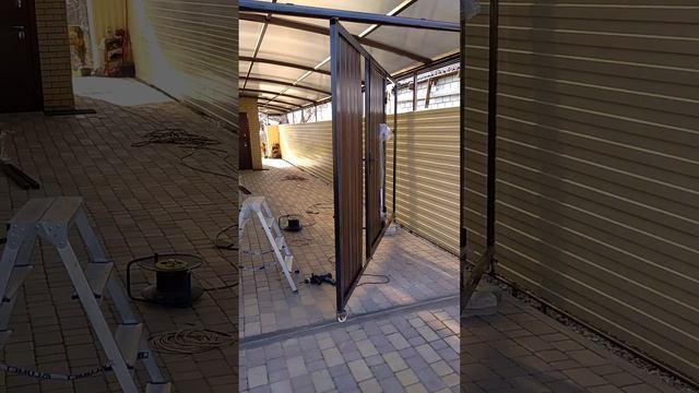 откатные ворота под 90 градусов тел. 8928-009-55-56 смотреть онлайн