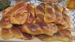 Булочки домашние с красной смородиной (джемом)вкусные булочки с ягодами в духовке