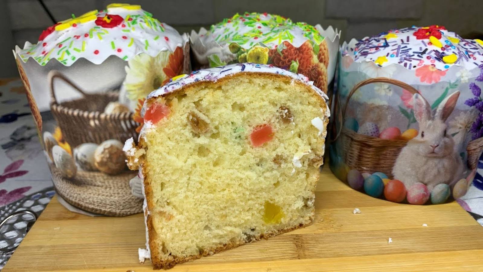 Лёгкий рецепт пасхального кулича без замеса!