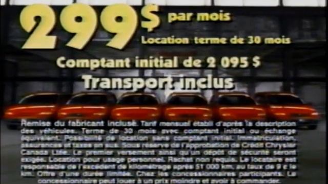 Publicité Dodge Caravan Plymouth Voyager Chrysler 1997 смотреть онлайн