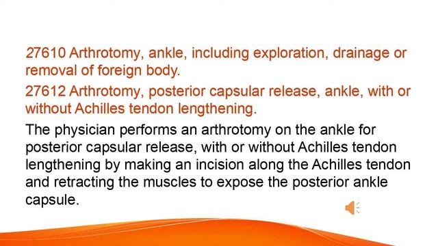 Arthrotomy Ankle CPT code - simplify medical coding