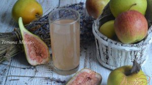 Компот из яблок и инжира с лавандой