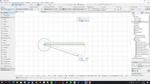 Редактирование стен в Архикад при помощи локальной панели редактирования