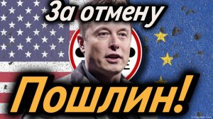✔✔✔ За отмену пошлин между США и Евросоюзом выступил Маск
