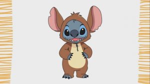 Как нарисовать Стича в одежде капибары | Шаг за шагом | Очень легко