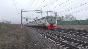 Электропоезд ЭД4М-0444 (ЦППК) скоростной приг. поезд "Фирменный экспресс" №7041 Рязань-1 - Москва.