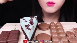 ASMR MINT CHOCOLATE *OREO, CAKE, MAGNUM ICE CREAM 민트 초코 케이크, 매그넘 아이스크림, 오레오 먹방 EATING SOUNDS