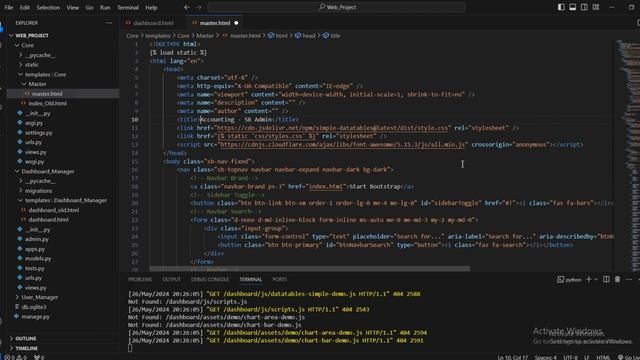 10 - Full Stack Web Application (Master Page Template)