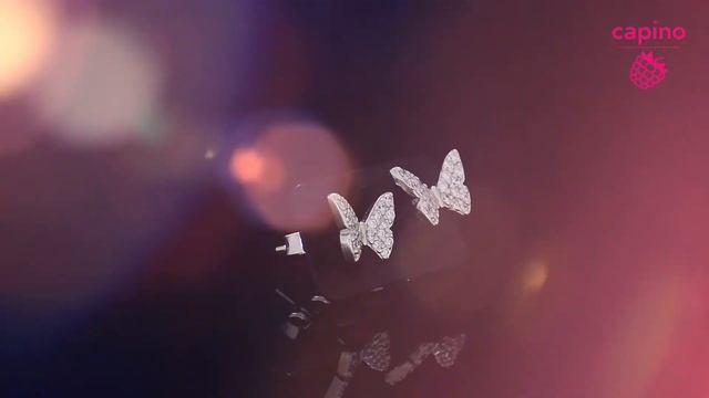 Сребърни обеци Пеперуди  Alina Capino