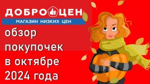Доброцен обзор покупок. Октябрь 2024 год