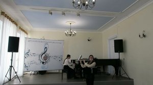И С Бах Менуэт си мин Сизова В,7(8),фортепиано.Кузнецова А О,флейта.преп.Семионел Ю Л, ДМШ 2, г Томс