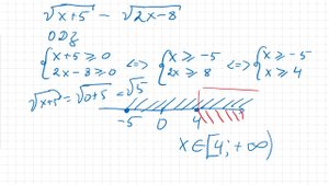 8 класс алгебра. ОДЗ в виде системы линейных неравенств