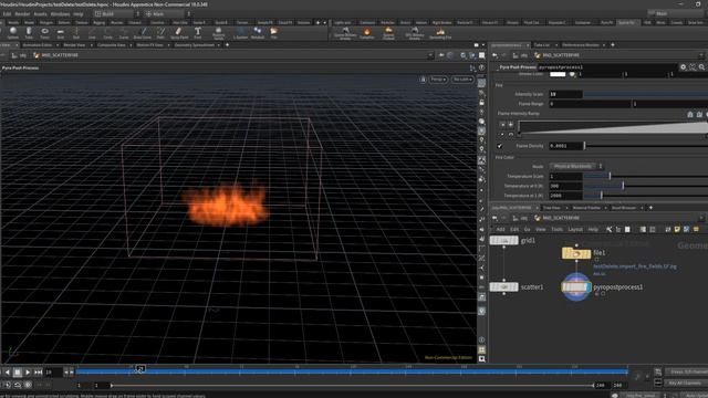 Houdini - CopyToPoint + TimeShift Pyro Fire смотреть онлайн