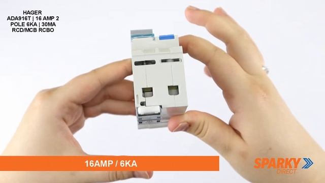 HAGER ADA916T | 16 AMP 2 POLE 6KA | 30MA RCD/MCB RCBO смотреть онлайн