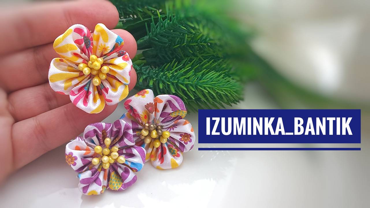 Цветы из атласных лент своими руками для украшения. смотреть онлайн