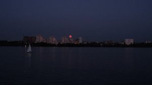Воронеж - набережная, Луна, Парусная яхта под мелодию Игоря Корнелюка - Город, которого нет