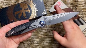 Microtech Socom Bravo Drop Point Titanium Carbon Fiber M390 260-7CFTI S/N 013