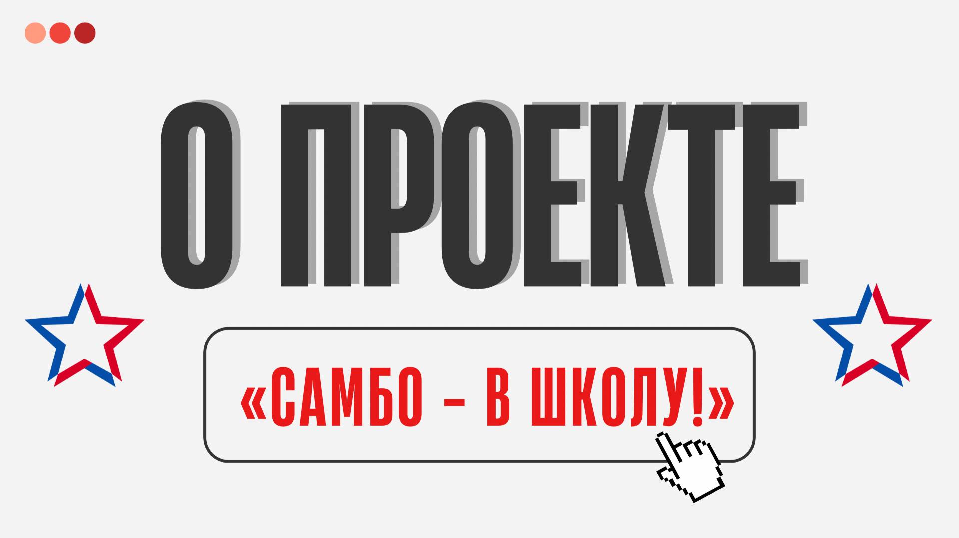 О проекте "Самбо в школу"