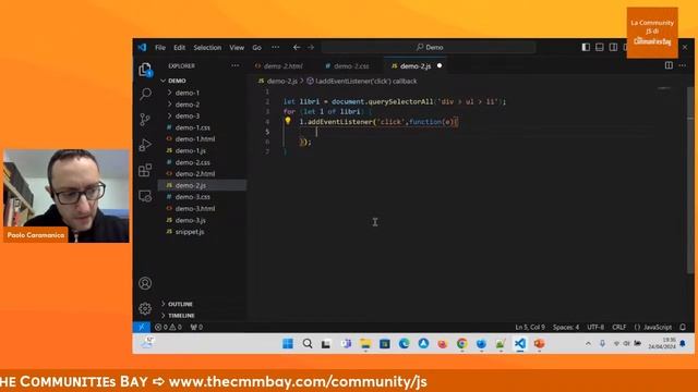 JavaScript per il Browser: DOM ed eventi per pagine dinamiche • Community JS di TCB 5