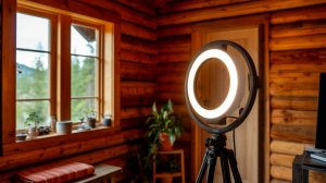 Видеостудия на даче - привёз кольцевую лампу