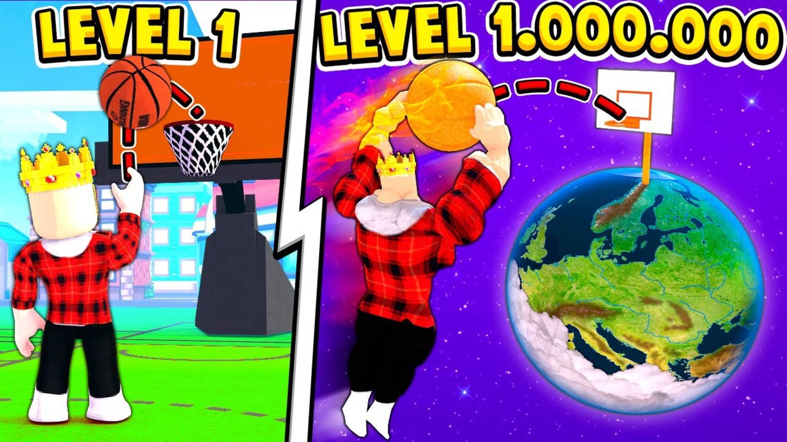 САМЫЙ ДАЛЬНИЙ БРОСОК В МИРЕ НА 999.999КМ В СИМУЛЯТОРЕ БАСКЕТБОЛА! ROBLOX ВИДЕО смотреть онлайн