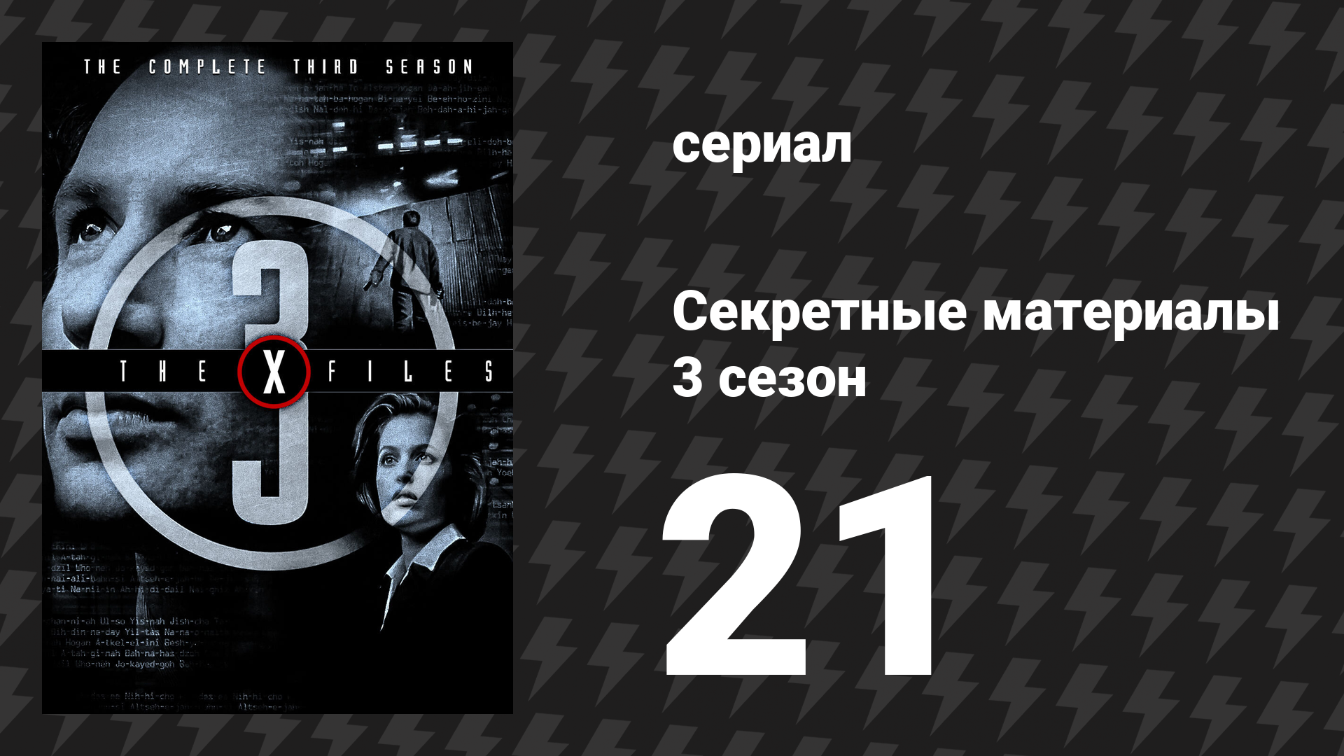 Секретные материалы 3 сезон 21 серия «Воплощение» (сериал, 1993-2018)