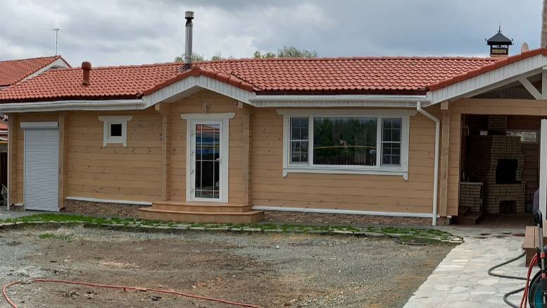 Баня из клееного бруса в Лесном Острове