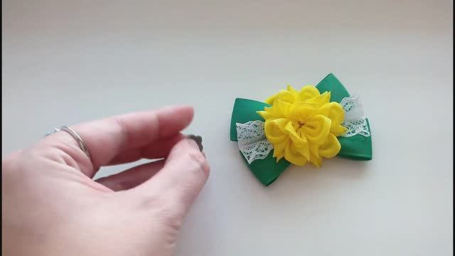 Как сделать красивый бант из лент  Бантики Канзаши
