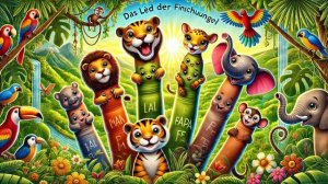 Das Lied der Fingerfamilie Dschungel | Mama Finger Jungle Animals Song