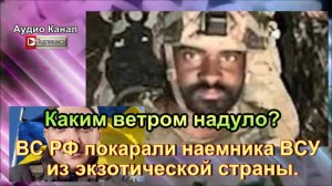 Каким ветром надуло?   ВС РФ покарали наемника ВСУ из экзотической страны