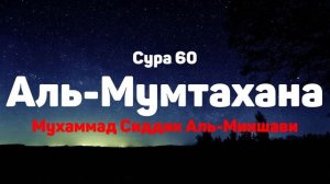 Сура 60 Аль-Мумтахана - Мухаммад Сиддик Аль-Миншави