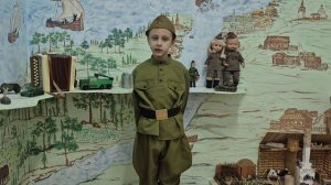 "Поклон солдату" Башеев Г. читает Пушкарёв Кирилл ДОО № 4