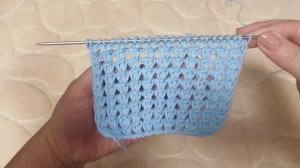 Узор спицами. Сердечки