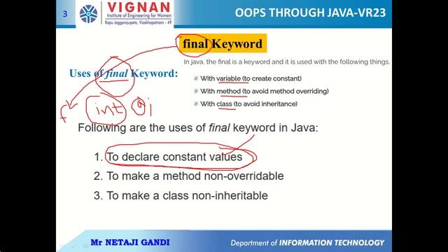 Nested Class and Final Method and Final Class in Java