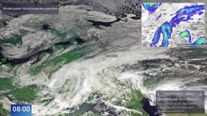 "Роскосмос" опубликовал фото циклона, принесшего снегопад в Москву