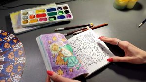 Хобби-VLOG:#26/акварелю/что раскрашиваю/обзор раскраски/ашан