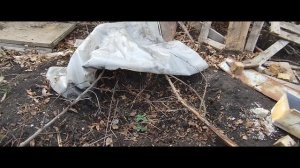 весенняя уборка годовалой дачи. 
лежак из поддона