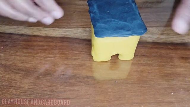 diy how to make polymer miniature clay house,kitchen set,hand pump,tree,hen|clay house and cardboar