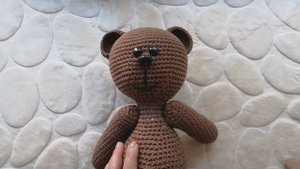 Как связать ушки для медвежонка