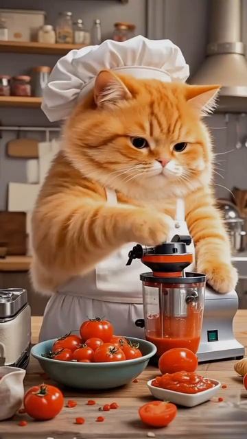 котик готовит картофель фри.mp4